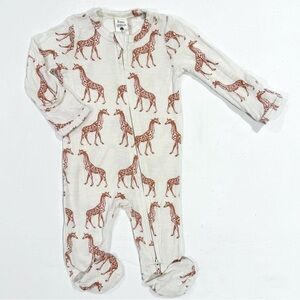 Kate Quinn Giraffes Footie Boys 0-3M Girls Modal Sleeper Zipper Pajamas Spring